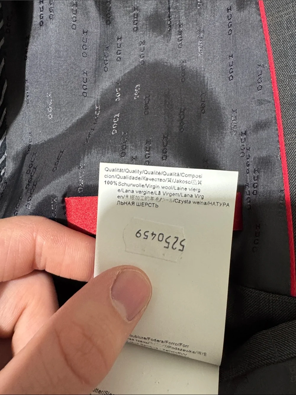 Hugo Boss mens 38R grey plaid 100% wool 2-button slim fit sport coat EUC